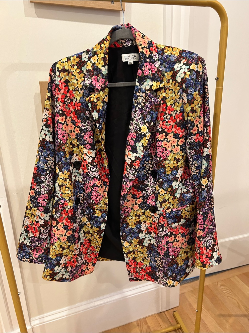 Molly Bracken Floral Print Blazer in Red, Yellow, Blue & Pink